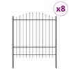 vidaXL Recinzione per Giardino WOERDEN 8 pz 170 x 215 cm Grigio
