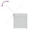 vidaXL Cesto Portabiancheria Coperchio Bianco 55,5x35x34 cm Polyrattan