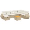 vidaXL Set Divano da Giardino 9 pz con Cuscini Beige in Polyrattan