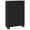 vidaXL Carrello Portaoggetti Stretto Nero 48x13x68 cm in Truciolato