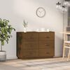 vidaXL Credenza ambra 100x40x75 cm in Legno Massello di Pino