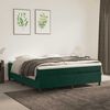 vidaXL Struttura Letto a Rete a Molle Verde Scuro 160x200 cm in Velluto