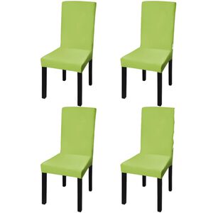 vidaXL Set 4 pz Fodera elastica per sedie verde