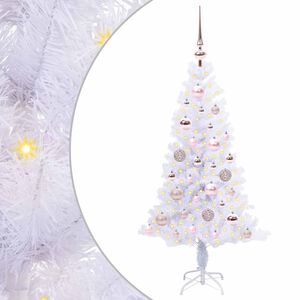 vidaXL Albero di Natale artificiale Bianco 120 cm PVC e Acciaio