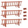 vidaXL Guardia per neve sul tetto Rosso 300 x 29,5 x 34,5 cm Acciaio