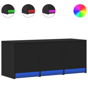 vidaXL Mobile Porta TV con LED Nero 97x34x40 cm in Truciolato