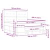 vidaXL Letto a molle con materasso Marrone Scuro 180 x 200 cm Tessuto