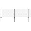 vidaXL Recinzione in rete saldata con pali 10 x 0,4 m Grigio Rete