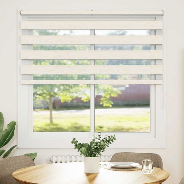 vidaXL Tenda a Rullo Zebra Larghezza Tessuto 135,9 cm Poliestere