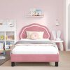 vidaXL Struttura letto bambini con testata Rosa 90 x 200 cm Velluto
