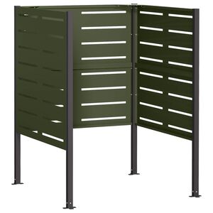 vidaXL Schermo per bidone della spazzatura 85 x 85 x 113 cm Acciaio