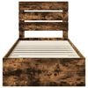 vidaXL Struttura del letto Rovere fum&eacute; 90 x 190 cm Legno multistrato