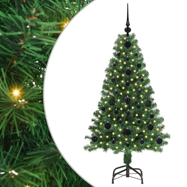 vidaXL Albero di Natale artificiale con 150 LED Verde 120 cm