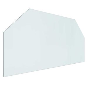 vidaXL Piastra in vetro per camino Trasparente 100 x 50 cm Vetro