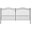 vidaXL Cancello con Punta a Lancia KAMPEN 404 x 175 cm Bloccabile