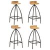 vidaXL Set da Bar 5 pz in Legno Massello di Mango