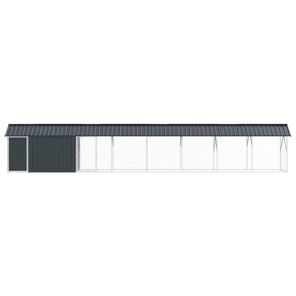 vidaXL Gabbia per uccelli Antracite 844 x 103 x 142 cm Acciaio zincato