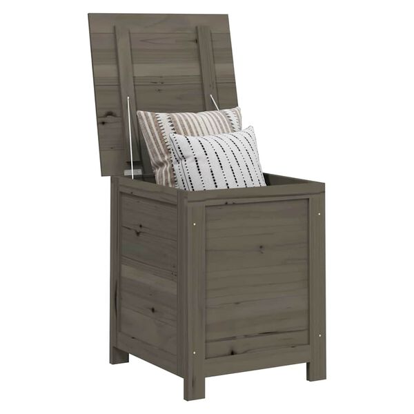 vidaXL Scatola Cuscini Antracite 50x50x56cm in Legno Massello di Abete