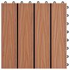 vidaXL Piastrella per Decking 11 pcs Marrone Chiaro 30 x 30 cm WPC