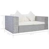 vidaXL Set di Divani 2 pz con Cuscini Grigio in Rattan Naturale