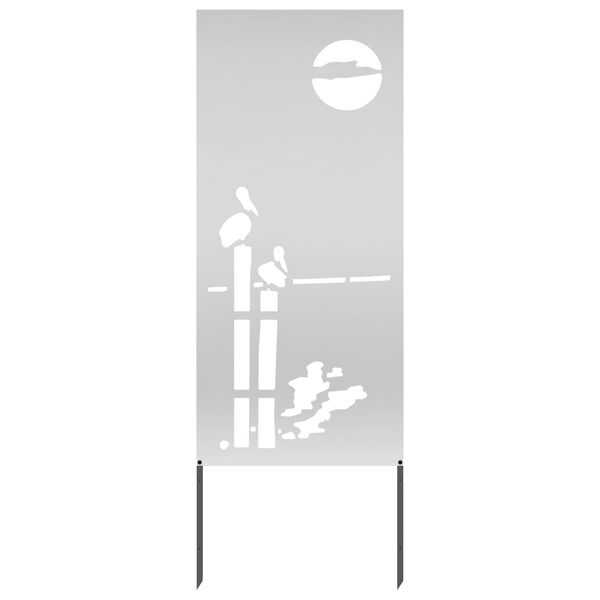 vidaXL Schermo per privacy in giardino Traforo Argento 50 x 140 cm