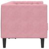 vidaXL Divano Chesterfield con Rinforzi 2 Posti Rosa in Velluto