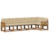 vidaXL Set di divani da esterno con cuscino 6 pcs Naturale e Beige