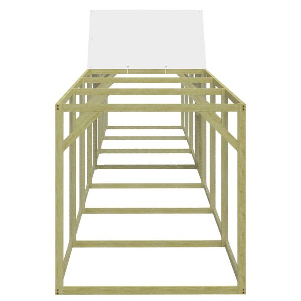 vidaXL Pollaio 700x100x150 cm in Legno Massello di Pino Impregnato