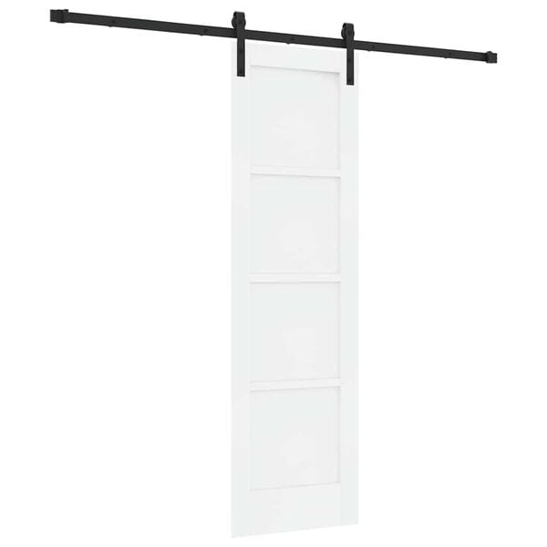 vidaXL Porta scorrevole Bianco 61 x 198,5 cm Pino massello
