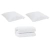 vidaXL Piumone con Cuscini con cuscino 3 pcs Bianco Microfibra