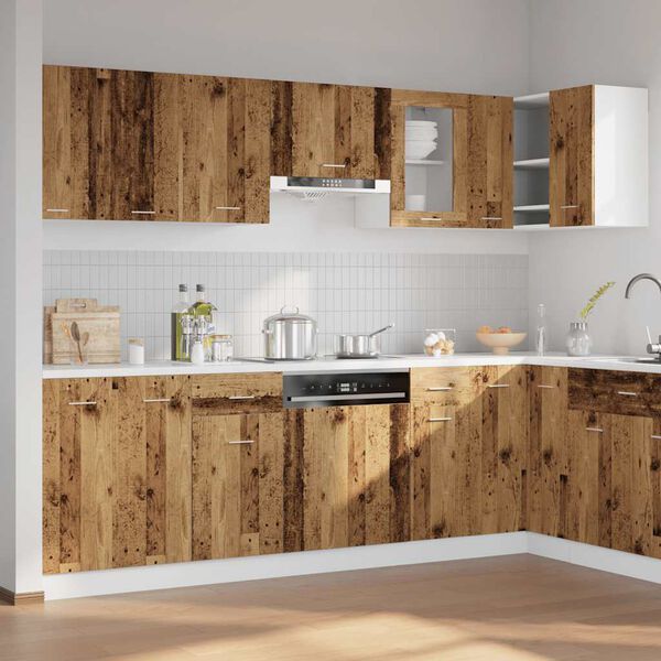 vidaXL Set di Mobili da Cucina 11 pz Lyon Legno Antico in Truciolato