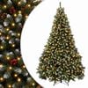 vidaXL Albero di Natale Artificiale con Rami Pieghevoli 240 cm 600 LED