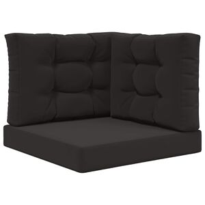 vidaXL Cuscino per divano da esterno Poliestere Nero 60 x 60 cm