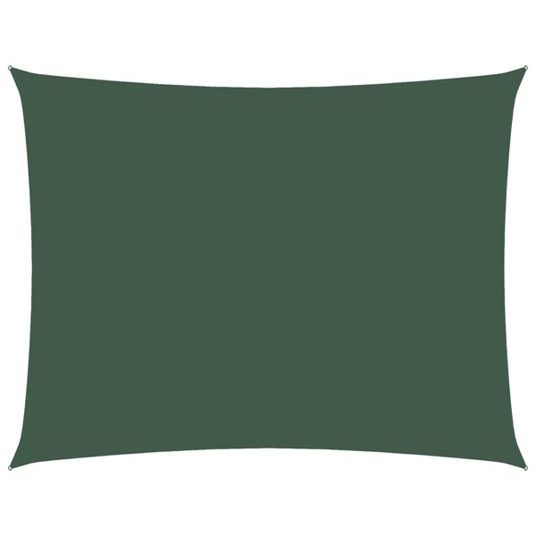vidaXL Parasole a Vela Oxford Rettangolare 2,5x3,5 m Verde Scuro