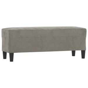 vidaXL Panca Grigio chiaro 100x35x41 cm in Velluto