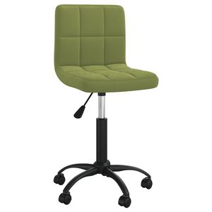 vidaXL Sedia da Pranzo Girevole Verde Chiaro in Velluto