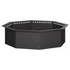 vidaXL Anello per Focolare Nero 80 x 80 x 25 cm Acciaio