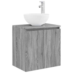 vidaXL Mobile Lavabo da Parete Sonoma grigio 49,5 x 41 x 64,5 cm
