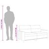 vidaXL Divano a 2 Posti Nero 120 cm in Tessuto
