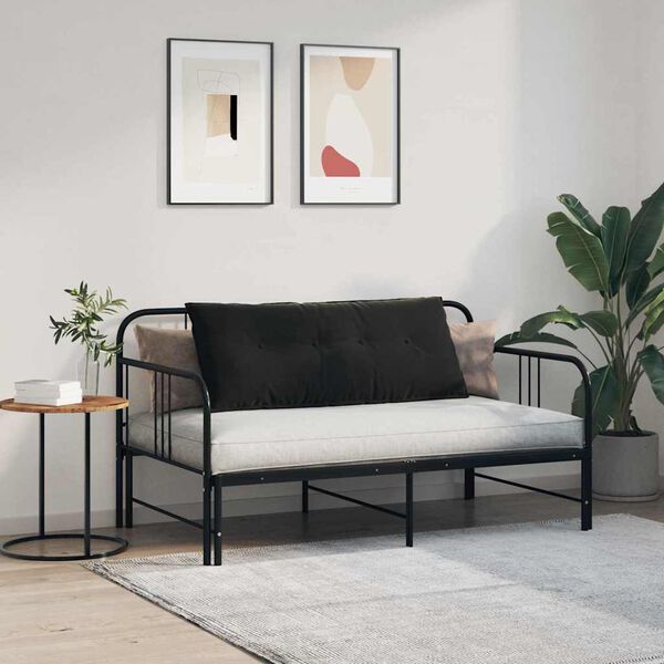 vidaXL Cuscino per Schiena Nero 120 x 50 cm Tessuto in Cords