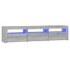 vidaXL Mobile Porta TV con Luci LED Grigio Sonoma 180x35x40 cm
