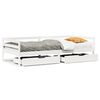vidaXL Dormeuse con Cassetti Bianco 90x200 cm Legno Massello di Pino