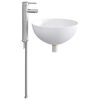vidaXL Lavabo con rubinetto e scarico Cromato 35,5 x 35,5 x 14,5 cm