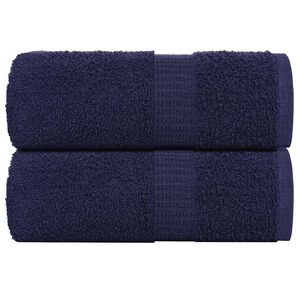 vidaXL Asciugamani da bagno FROGN 2 pz Blu navy 30x30 cm 360 g/m&sup2;