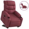 vidaXL Poltrona Alzapersona Reclinabile Elettrica Rosso Vino Tessuto