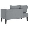 vidaXL Chaise Longue con Cuscini Grigio Chiaro in Tessuto