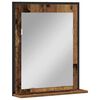 vidaXL Specchio con lo scaffale Legno vecchio 50 x 12 x 60 cm