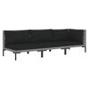 vidaXL Set Divani da Giardino 3 pz Grigio Scuro Polyrattan Mezzo Tondo