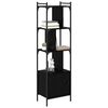 vidaXL Libreria Rovere Nero 44,5 x 30 x 154,5 cm Legno multistrato