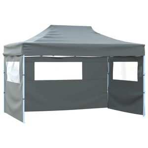vidaXL Tenda Party 280 x 410 x 315 cm Antracite Tessuto Oxford